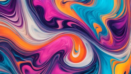 Obraz premium Dynamic Explosion of Rich and Vivid Colors in an Abstract Swirling Pattern, Creating a Fluid Movement that Combines Artistic Expression with a Captiv (43)