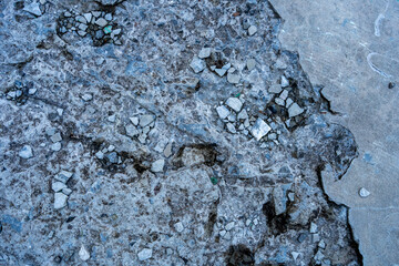 Cracked concrete, texture and background of concrete 
