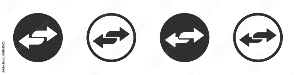 Poster arrows data transfer icon exchange arrow icons set. swap icon with two arrows vector signs