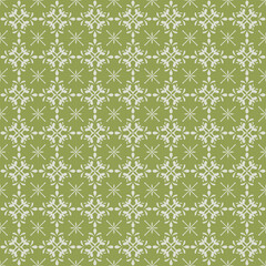 Vintage Tile Pattern With Green Color. Talavera Seamless Pattern