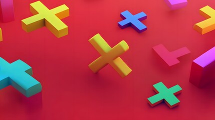 Obraz premium Abstract 3d render, modern background with geometric shapes, graphic design