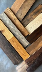 Various wood planks arranged in a pattern.