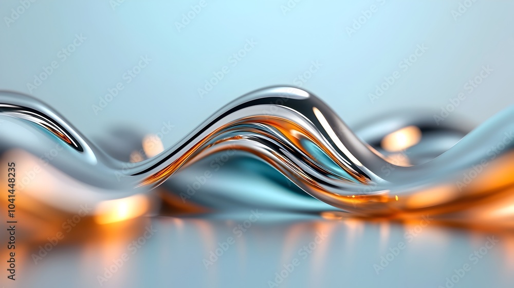 Poster highly polished and reflective chrome texture with a smooth sleek and modern design sharp highlights