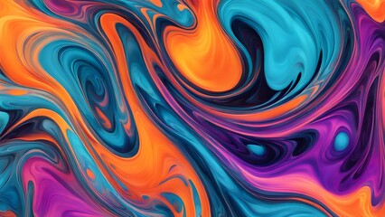 Dynamic Explosion of Rich and Vivid Colors in an Abstract Swirling Pattern, Creating a Fluid Movement that Combines Artistic Expression with a Captiv (92)
