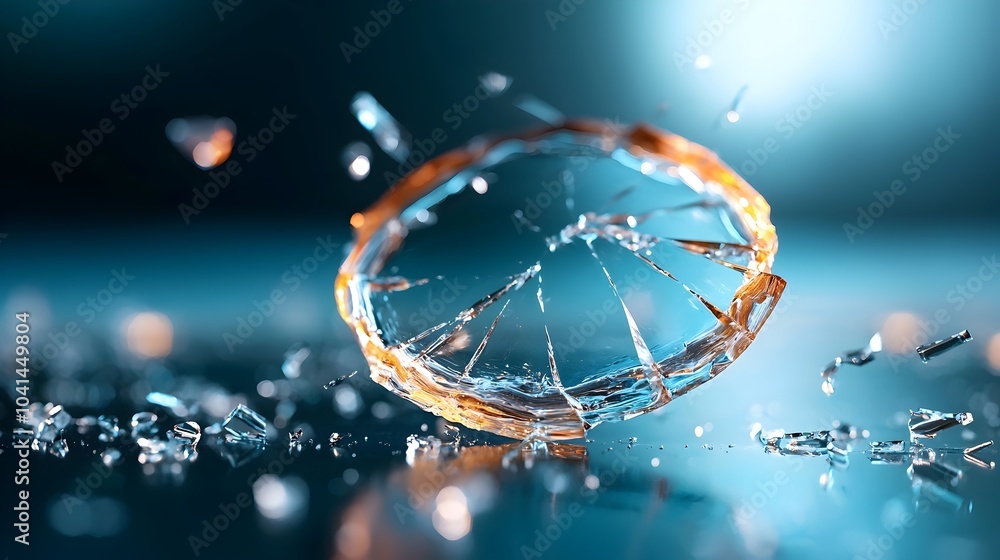 Poster captivating reflective glass texture with shattered patterns and soft lighting abstract and edgy 3d 