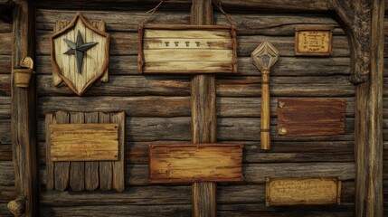Rustic Wooden Planks with Cartoon Style Texture