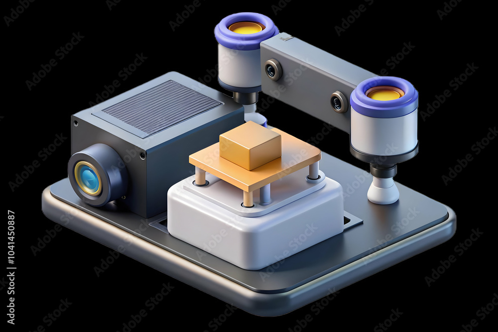 Poster macro close up ai sensor manufacturing equipment copy space monitor optimize production role sensors