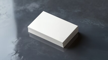 Blank Business Card Mockup on Dark Surface