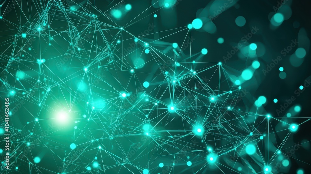 Aufkleber digital technology convergence in abstract network design
