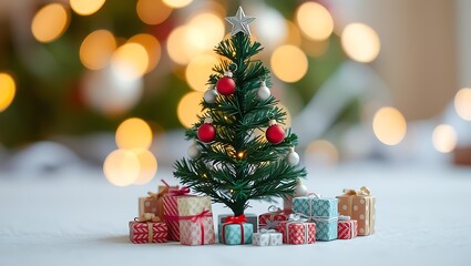 Christmas Decoration with ornaments and the Christmas tree