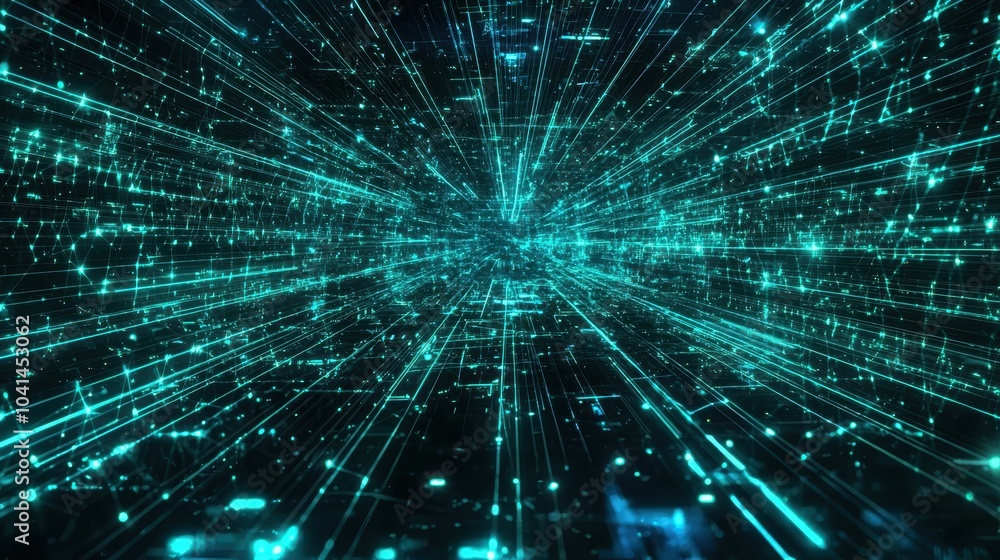 Poster dynamic digital technology abstract background