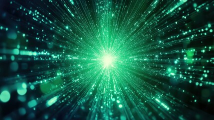 Fototapeta premium Dynamic Digital Convergence with Sparkling Technology Effects