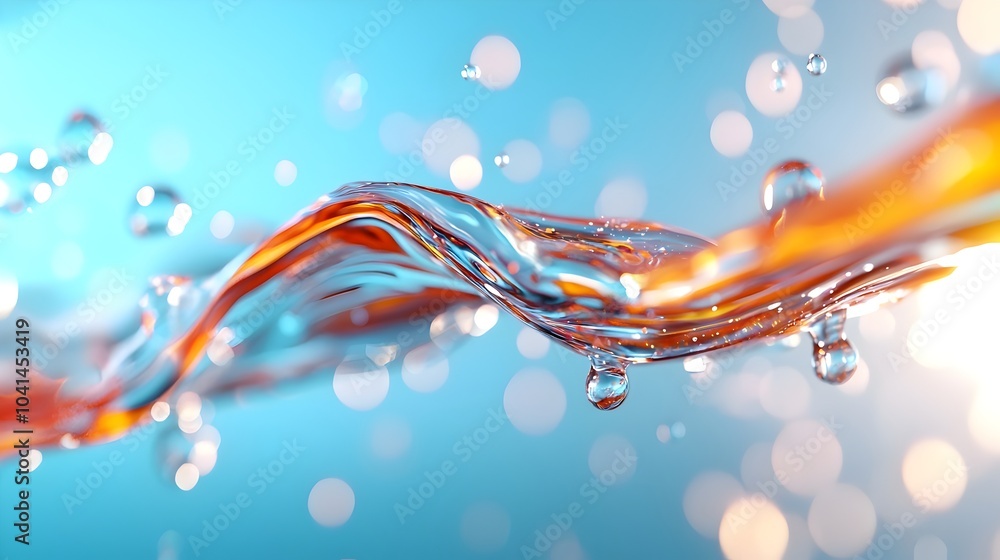 Poster mesmerizing holographic surface with fluid shifting shapes and a kaleidoscope of prismatic colors cr
