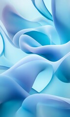 Fototapeta premium Abstract blue and white wavy design.