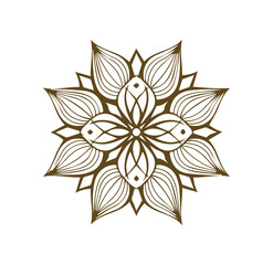 Beautiful flower art and mandala floral design