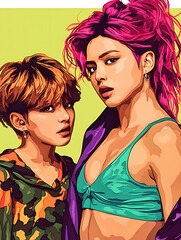 K-pop idol illustration