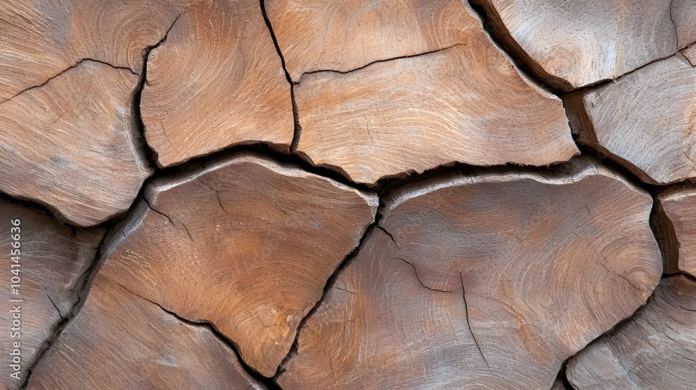 Poster detailed 3d wood bark texture with deep ridges and patterns this natural rustic background is perfec