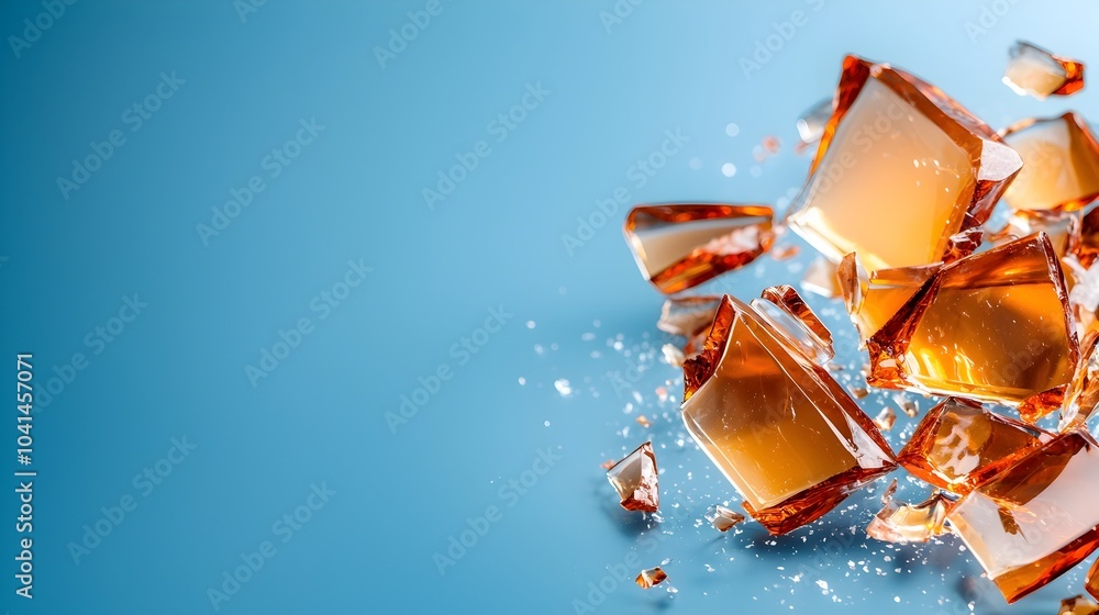 Poster captivating abstract 3d shattered glass texture with sharp reflective edges and a modern edgy aesthe