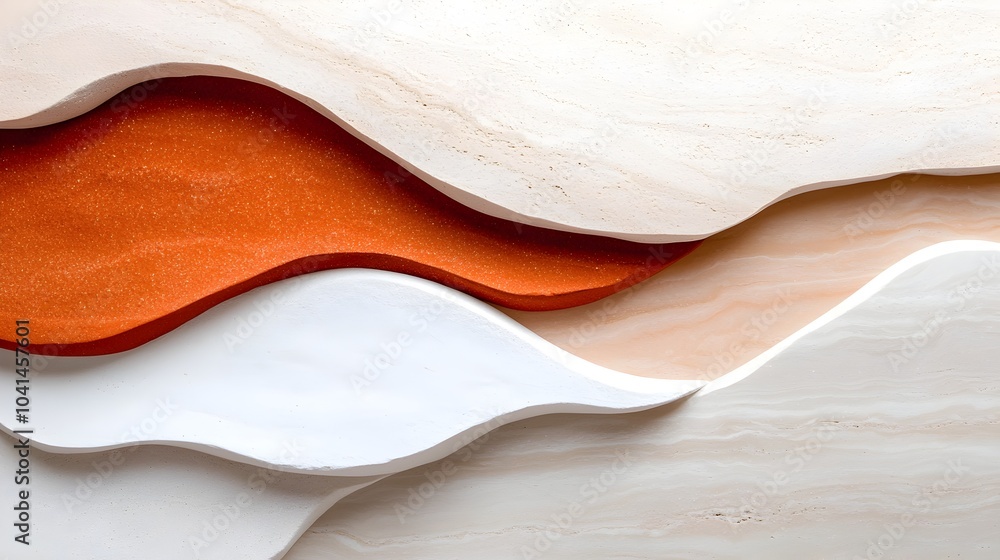 Poster detailed 3d layered sandstone texture with deep crevices and soft natural tones perfect for creating