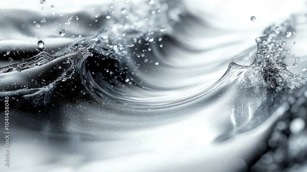Aufkleber the image is of a wave crashing on a shore