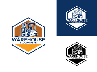 Warehouse factory industry logo vector illustration design, Warehouse Storage logo design template