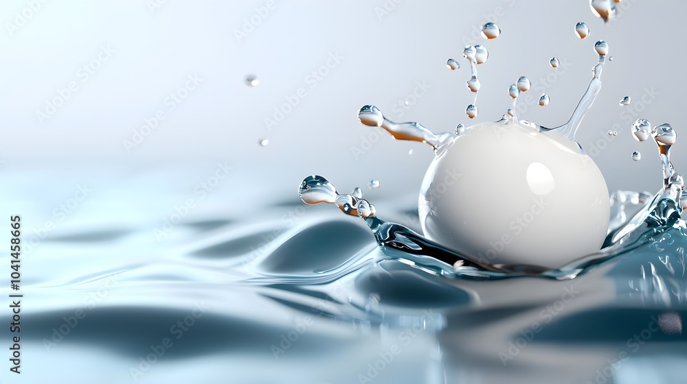 Poster mesmerizing organic 3d water ripple texture with soft flowing waves and reflective calm aesthetic se
