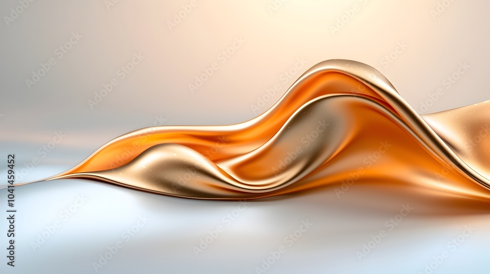 Aufkleber flowing ultra smooth and glossy metallic gold liquid texture with deep captivating reflections creat