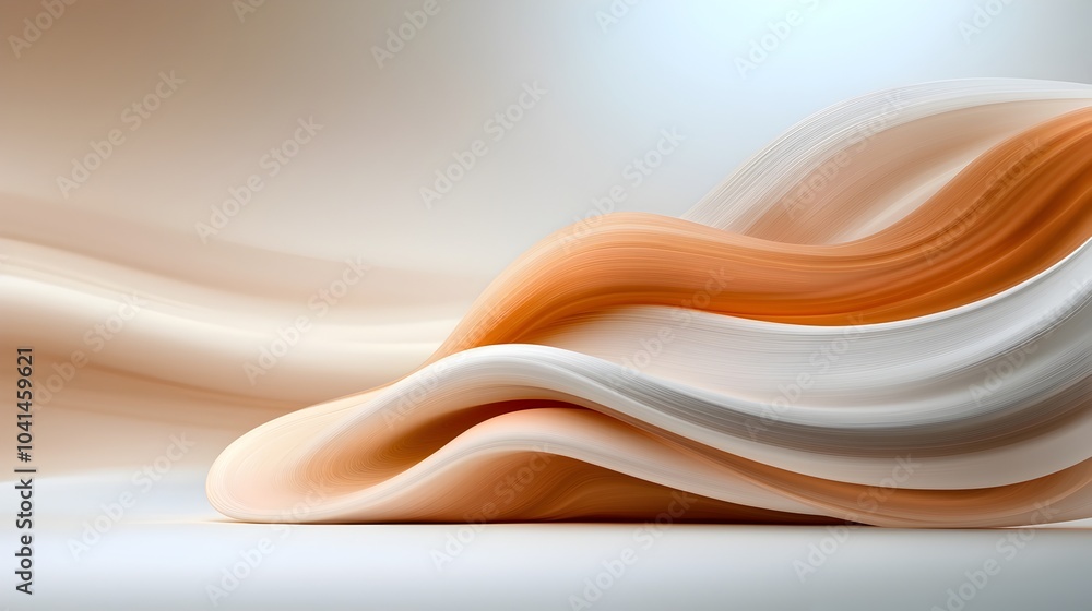 Poster stunning 3d sandstone texture featuring smooth curves soft shadows and a natural warm design aesthet