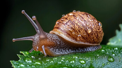 snail on a leaf