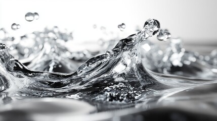 A splash of water with a few drops falling from it