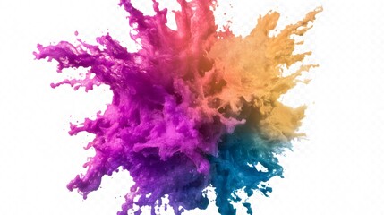 Colorful liquid splash, 3d render