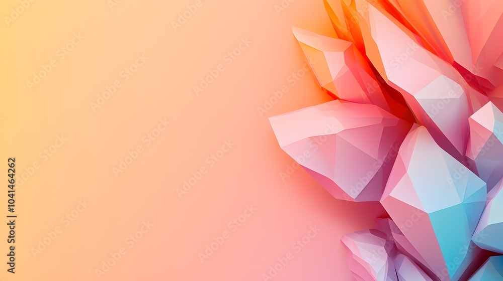 Poster stunning 3d crystal fractal wallpaper with intricate mesmerizing patterns showcasing a vibrant rainb