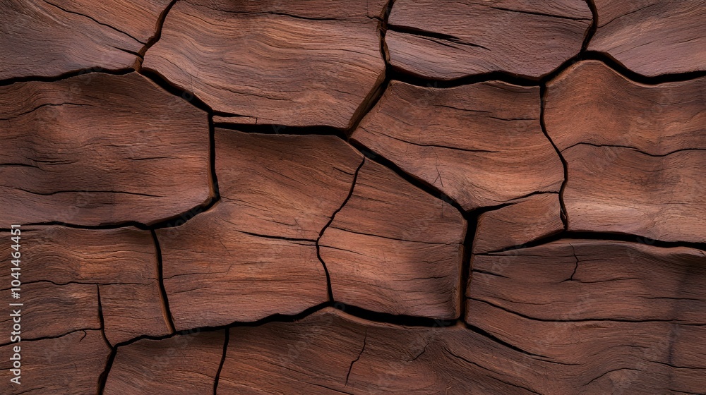 Poster 3d bark texture with deep cracks and rough details in natural wood tones perfect for creating rustic