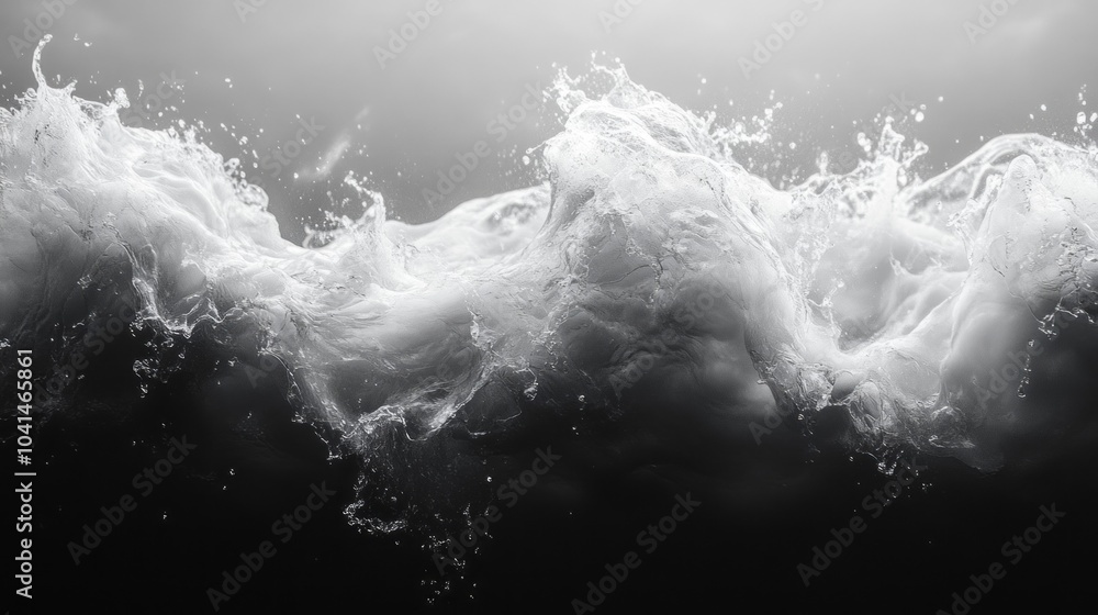 Poster The image is of a large wave crashing into the shore
