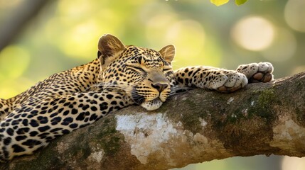 Sleeping Leopard in the Wild
