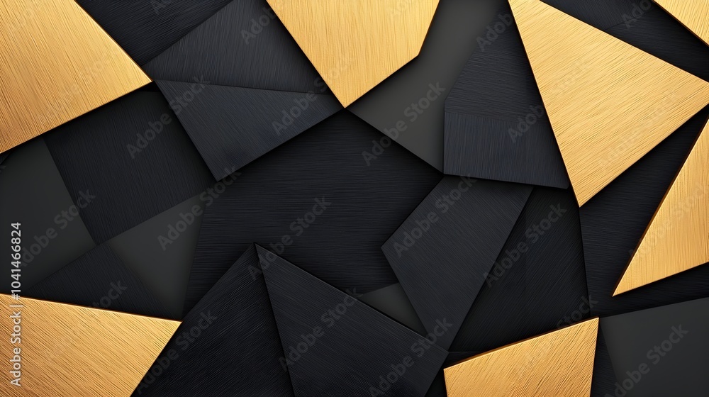 Poster mesmerizing metallic geometric wallpaper with seamless looping 3d pattern intricately designed moder