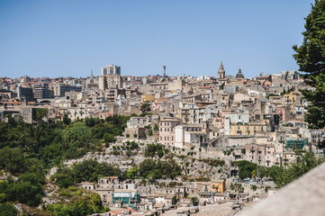 view of the city of Ragusa Ibla in Sicily