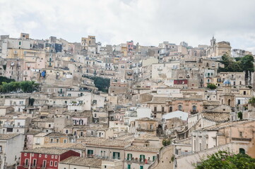 view of the city of Ragusa Ibla in Sicily