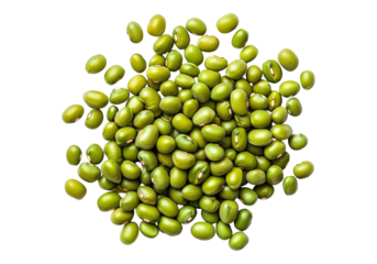 Photo of mung beans .Transparent background. Isolated PNG.
