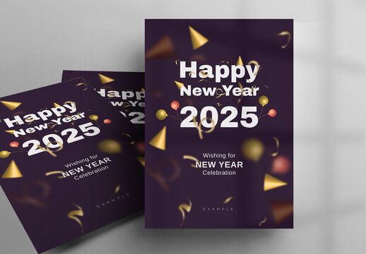 Happy New Year Invitation Card
