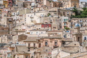 Naklejka premium view of the city of Ragusa Ibla in Sicily