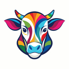 Cow colourful logo
