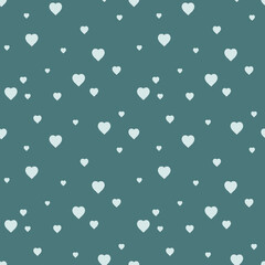 graphic seamless pattern, valentine background, hearts and lines, dark background