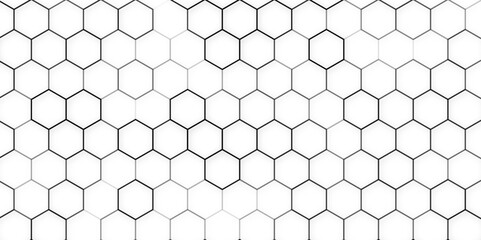 Gray, black, white beehive background. Honeycomb, bees hive cells pattern. Bee honey shapes. Vector geometric seamless texture symbol. Hexagon,