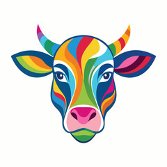 Cow colourful logo