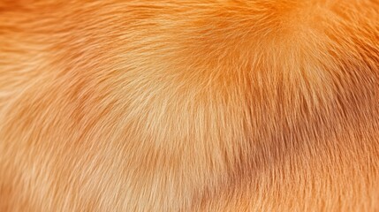 Golden Fur Texture: A close-up macro shot of soft, golden fur, capturing the intricate details and...