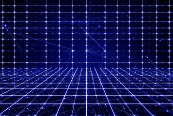 Laser Grid A grid of laser beams with a random shimmering patter