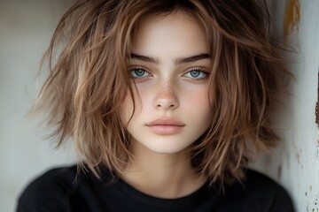 Pheromone   Mesmerizing model posing sensually in dramatic fashion photoshoot sublime chiaroscuro lighting cinematic film noir aesthetic high contrast and smoky tones moody and atmospheric