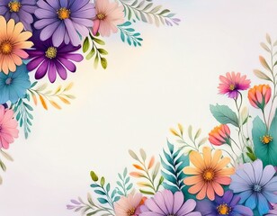 Obraz premium シネラリア 背景 フレーム 素材