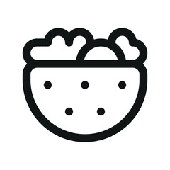 Gyros pita UI icon, doner kebab minimal line vector symbol